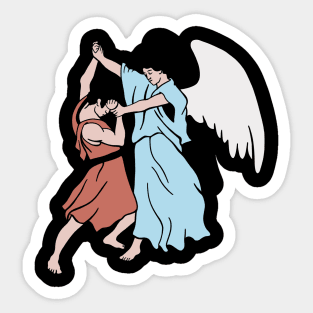 Jacob Wrestling With The Angel Sticker